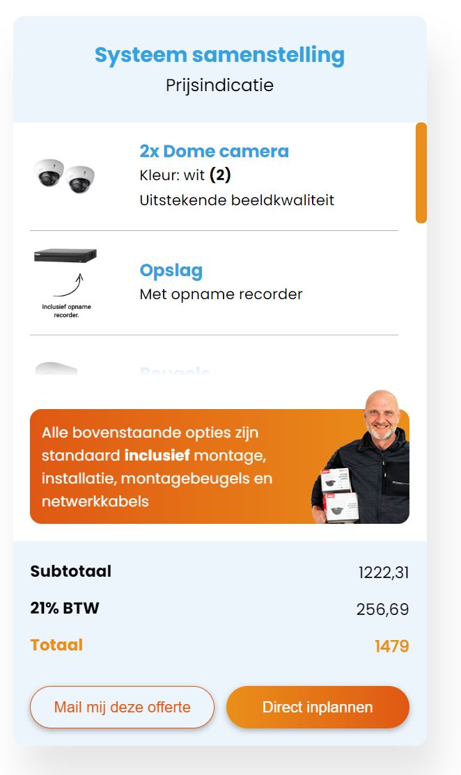Protocol en vaste offerte, stap 02 van onze installatie
